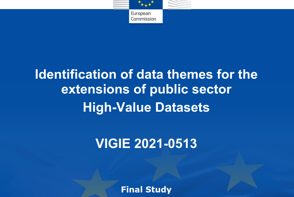 Μελέτη για τον προσδιορισμό θεμάτων δεδομένων για τις επεκτάσεις συνόλων δεδομένων υψηλής αξίας του δημόσιου τομέα