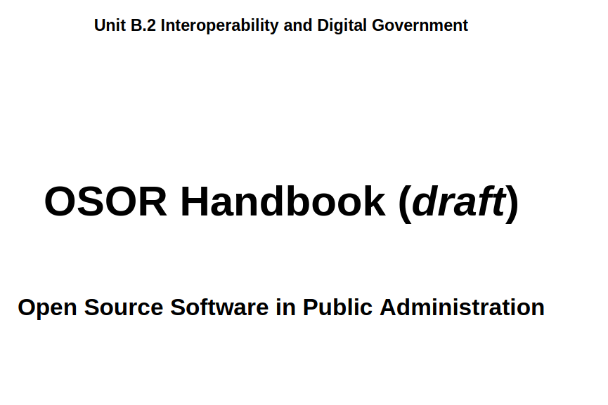 Το εγχειρίδιο OSOR – Ένας οδηγός για τον ανοικτό κώδικα στο δημόσιο τομέα